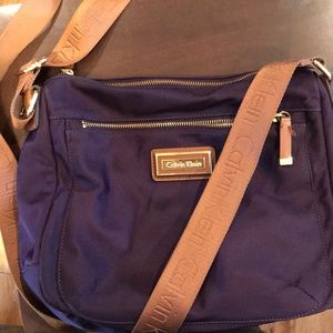 Calvin Klein crossbody purple nylon bag
